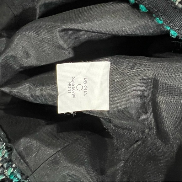 J. Crew Wool Blend Green Black Tweed Button Up Blazer Suit Jacket 4 - Picture 6 of 6